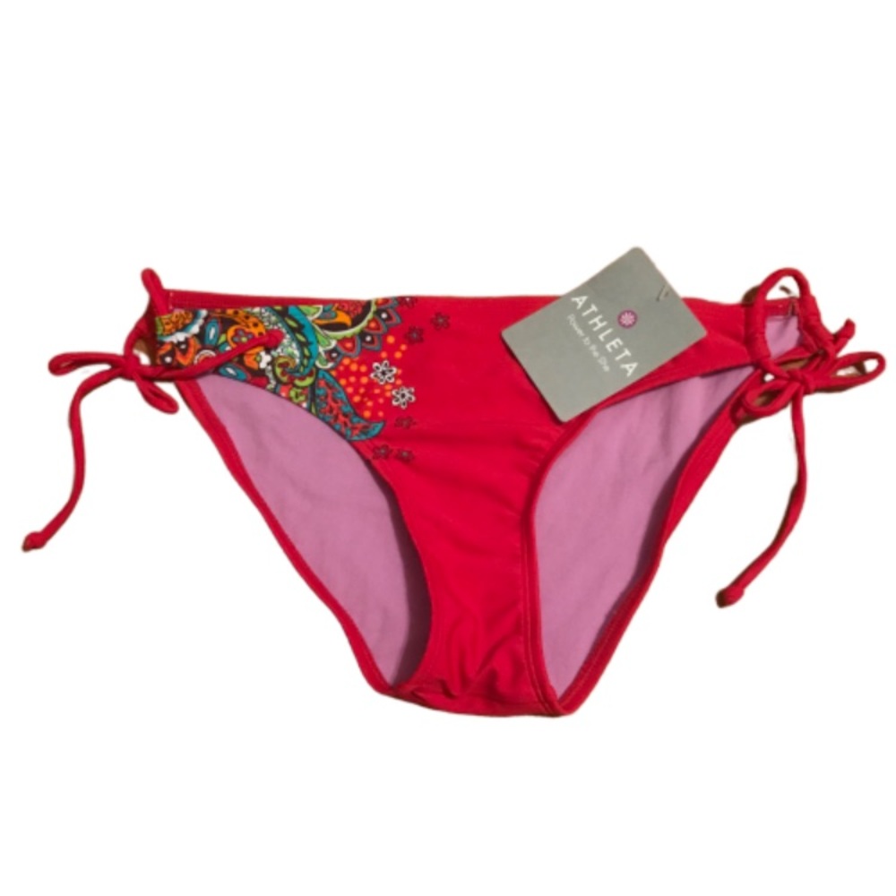 NWT ATHLETA PAISLEY SWIM BOTTOMS SIZE SMALL